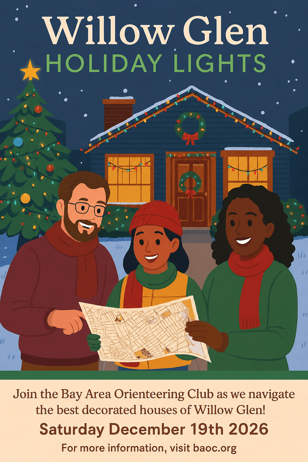 Willow Glen Holiday Lights "Light-O" & Potluck Social banner